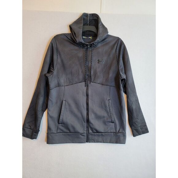 Under‎ Armour Loose Jacket Full Zip Hooded Black Geormetic Men's M - Picture 1 of 7